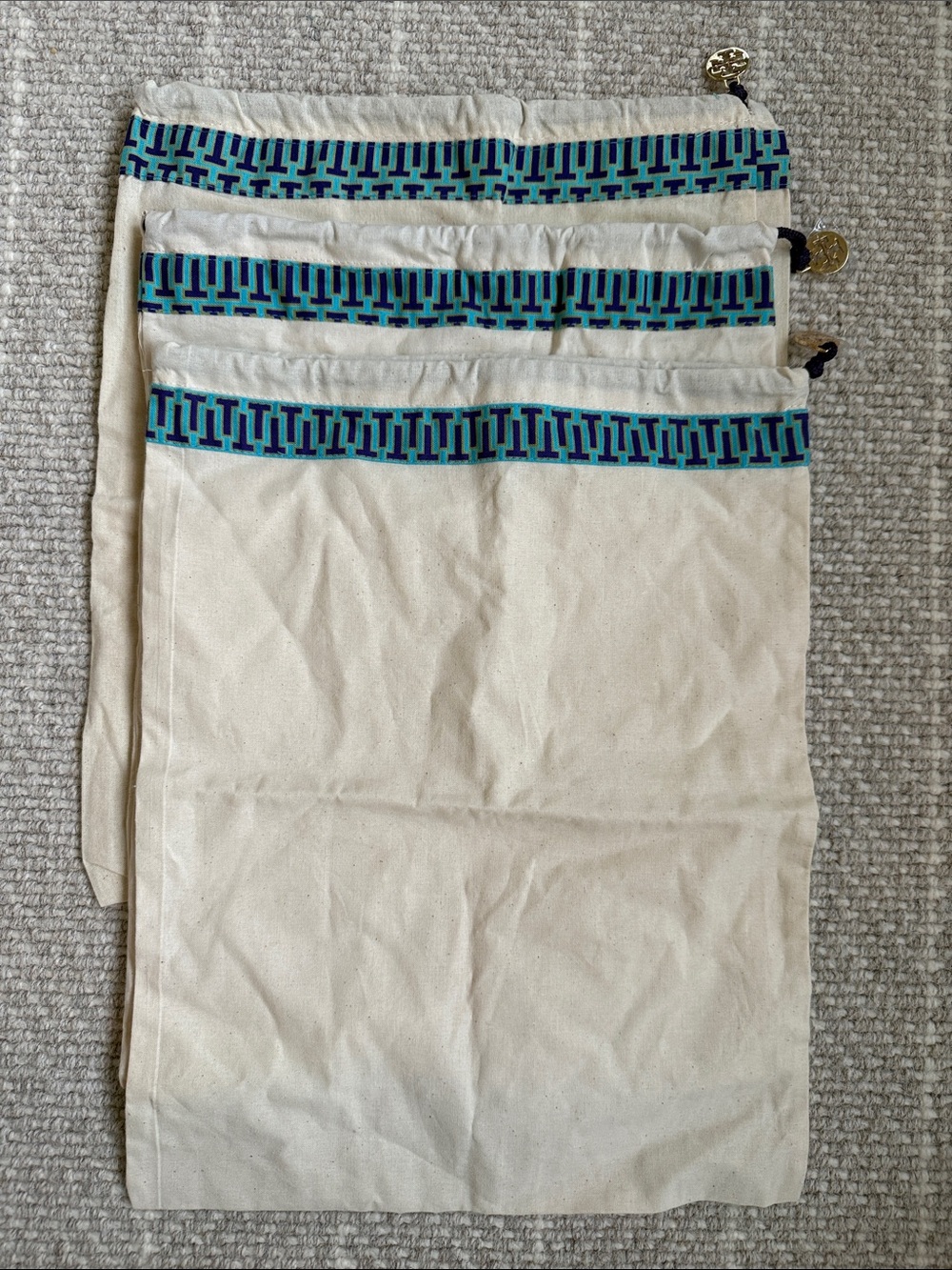 Tory Burch Dust Bags (3) never used 11x14